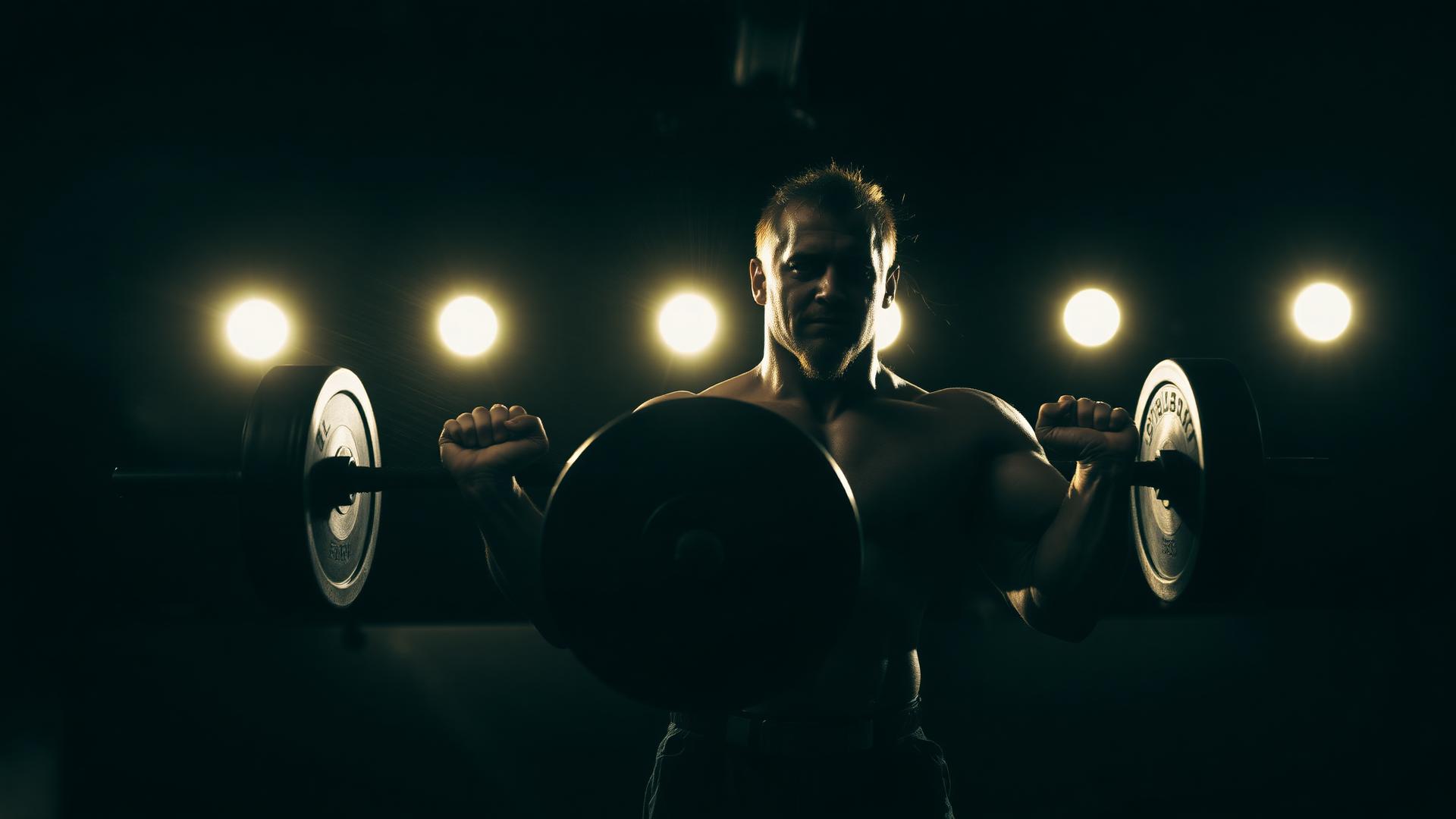 Member training with weights at Bipin Fitness gym in Trichy
